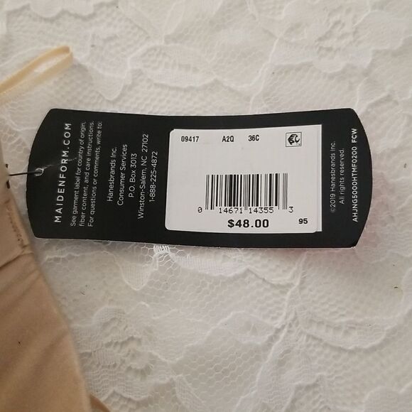 NWT Maidenform Sweet Nothings Lightly‎ padded Support Bra 36C - Picture 5 of 6